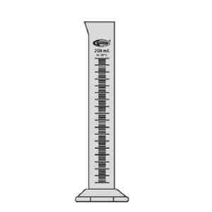 Glassco 250ml Amber Printing Boro 3.3 Glass Tapped Density Cylinder, 139.521.05 (Pack of 2)