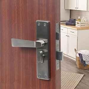 Voltizi 8 inch Stainless Steel 304 Cylindrical Plate Mortise Door Lock Handle Set with 3 Keys, CRZ003-OSK