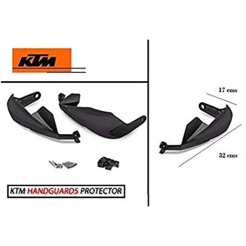 AOW Bike Hand Guard Protector Universal for All KTM Models (Pack of 2) Black Colour B-168
