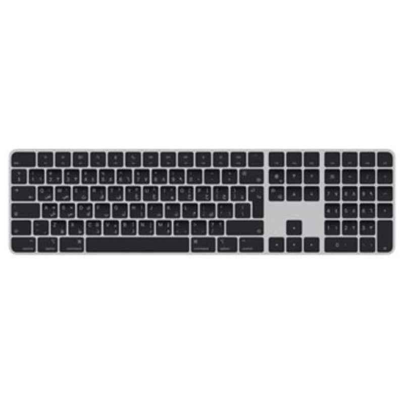 Apple Silicone Black Magic Keyboard with Touch ID & Numeric Keypad for Mac Models, MMMR3AB/A