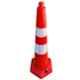 Ladwa 1000mm Orange PVC Traffic Safety Ballast Cone with Reflective Strips Collar
