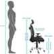 Da Urban Max Black High Back Revolving Office Chair with Head Rest