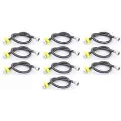 Senkiddpro 24 inch Stainless Steel Black Connection Pipe (Pack of 10)