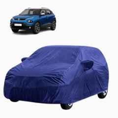 Aarex Auto Polyester Blue 100% Waterproof Car Body Cover with Mirror Pocket, Triple Stitched & Dustproof for Tata Punch 2010-2025 All Models