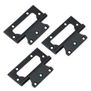 Plantex Stainless Steel Butterfly Hinges for Door/4 inchx14 Gauge Hinge/2.5 mm Hinges for Home/Office/Hotel/Non-Mortise Door Hinges (Pack of 3) Black