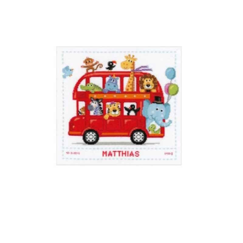 Cross Stitch Kit 11.25In x 11.25In Safari Bus