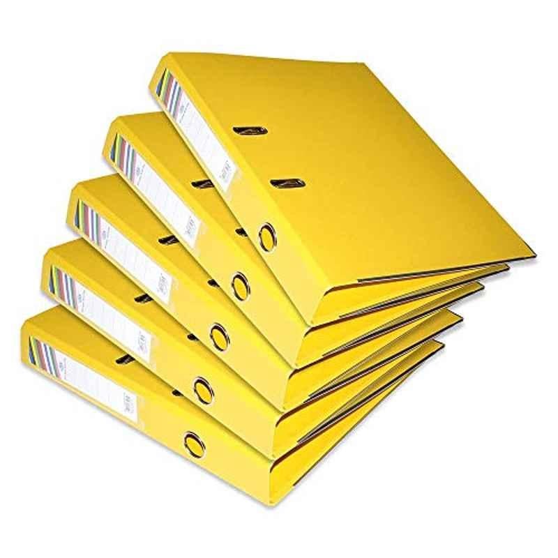 FIS 4cm F/S Yellow Lever Arch File, FSBF4PYLFN10 (Pack of 10)
