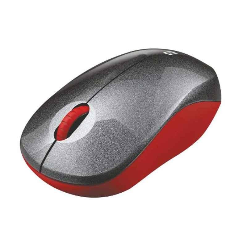 Portronics Toad 12 Black & Red Wireless 2.4GHz Optical Mouse, POR 1098