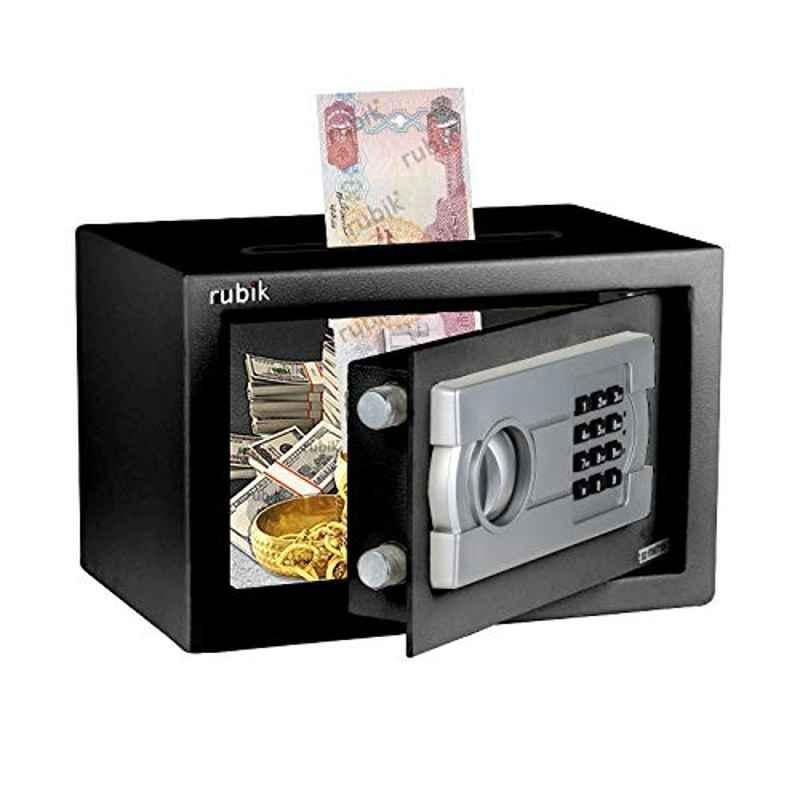 Rubik Alloy Steel White Cash Drop-In Slot Safe Box Digital Locker, RB20TDIN-WHT