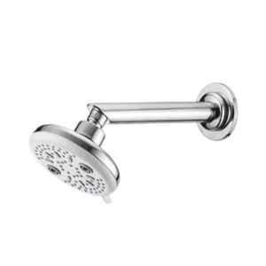 ZAP Ultra SH 1076 4 inch ABS Stainless Steel Chrome Finish 4 Functions Overhead Shower with 9 inch Arm