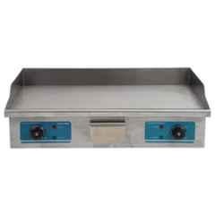 Khushi Udyog 2.8kW Stainless Steel Silver Electric Griddle Plate Dosa Tawa with Two Independent Temperature Control Knob
