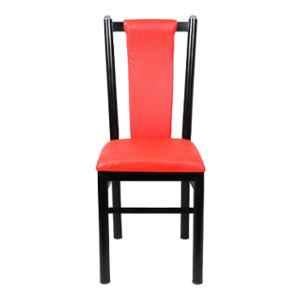 Rose Duke 38x14.5x14.5 inch Metal & Leatherette Red Dining Chair