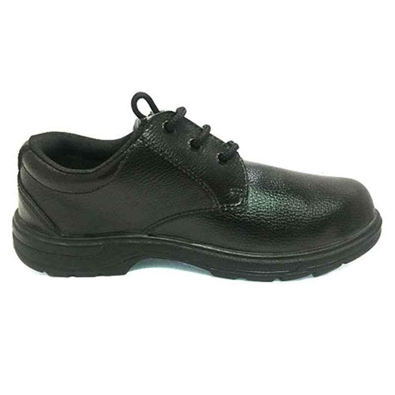 Lancer V 102 Steel Toe Black Work Safety Shoes, Size: 9