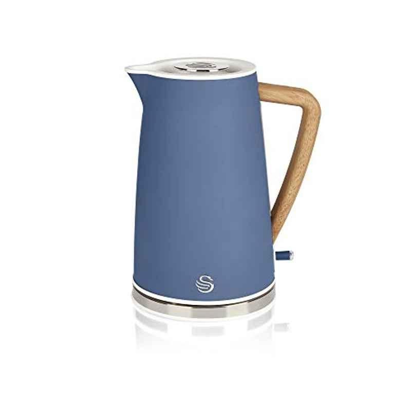 Swan 3kW 1.7L Stainless Steel Blue Nordic Kettle Jug, SK14610BLUN