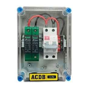 Dehmy Single Phase Solar AC Distribution Box for 1-6 kW Rooftop Solar Systems with Inbuilt 32A AC MCB & 320V AC SPD