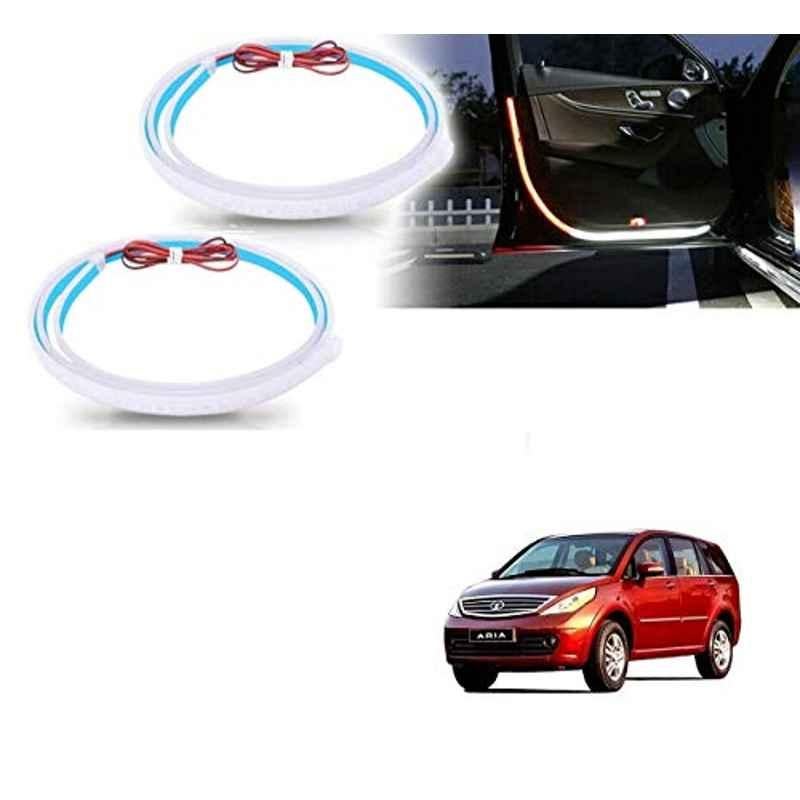 Kozdiko 2 Pcs 120cm Car Door Opening Warning LED Strips Safety Light Set for Tata Aria