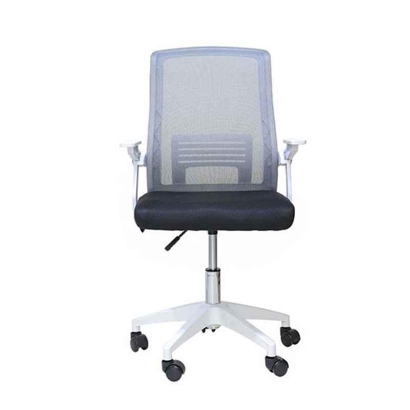 AFT 55x47x100 cm Stainless Steel Multicolour Mesh Low Back Chair, AFT-276Black
