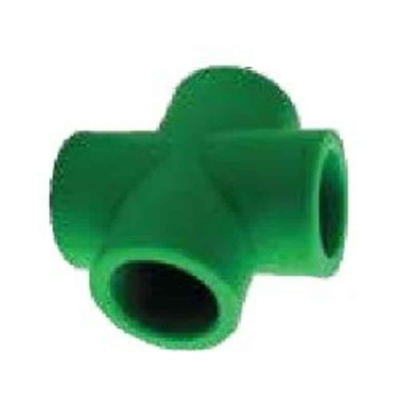 Hepworth 40x32mm PP-R Grey Reducing Pipe Cross, 4301904060422