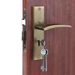 Handle Waala Lobos 8 inch 60mm Stainless Steel Antique Brass Finish Mortise Door Lock Set with Brass Lock Body