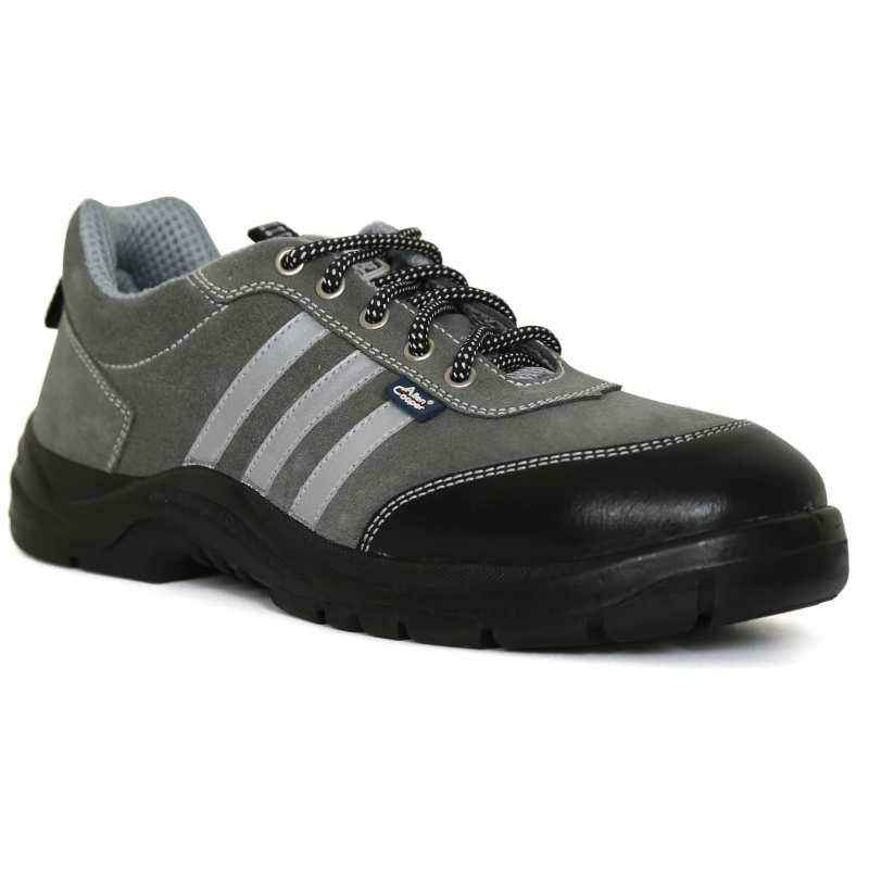 Allen Cooper 7061 Steel Toe Grey & Black Safety Shoes, Size: 10