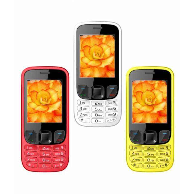 I Kall K6303 Red, Yellow & Silver Feature Phone Combo