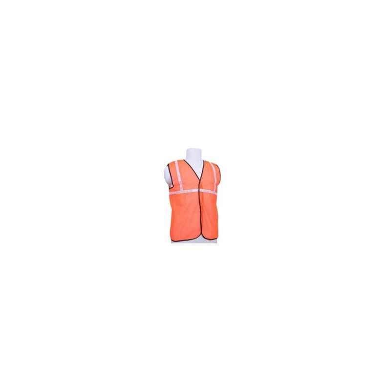 Udit 1 Inch Orange Polyester Reflective Safety Jackets (Pack of 10)