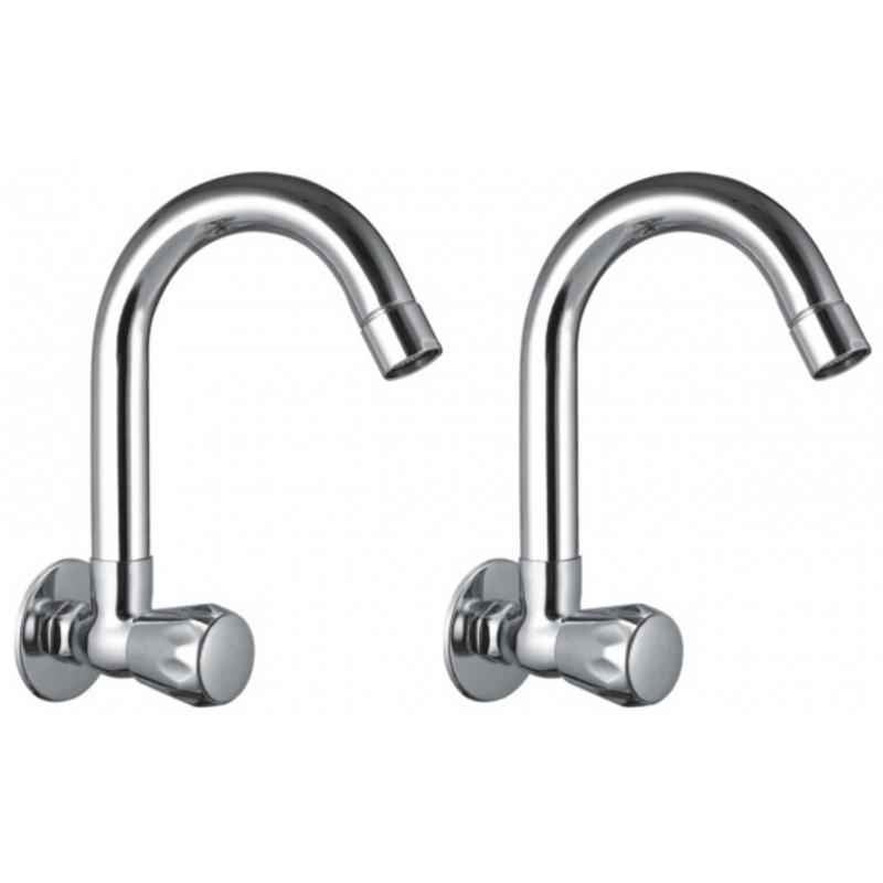 Snowbell Continental Brass Chrome Plated Sink Cocks (Pack of 2)