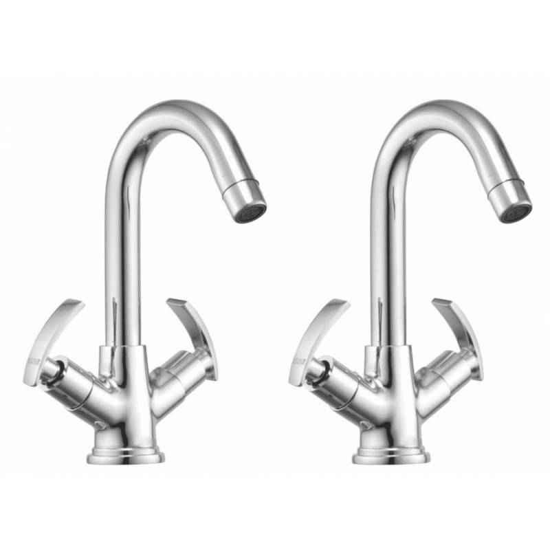 Snowbell Soft Brass Chrome Plated Basin Mixers (Pack of 2)