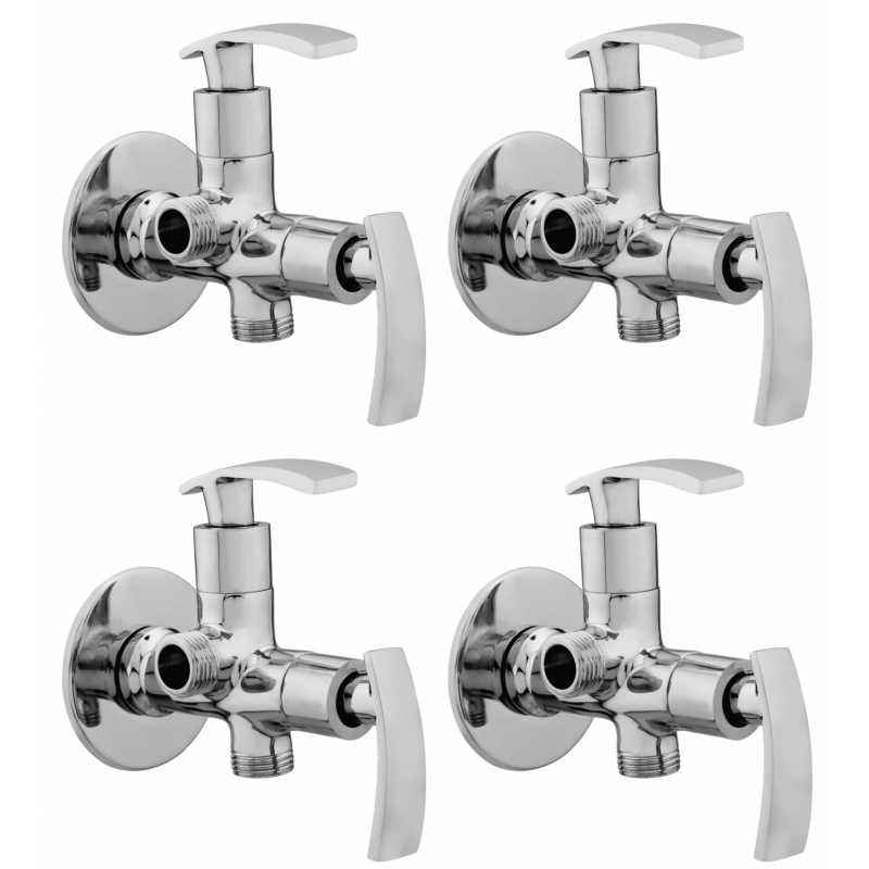 Snowbell Soft Brass Chrome Plated 2-in-1 Angle Faucets (Pack of 4)