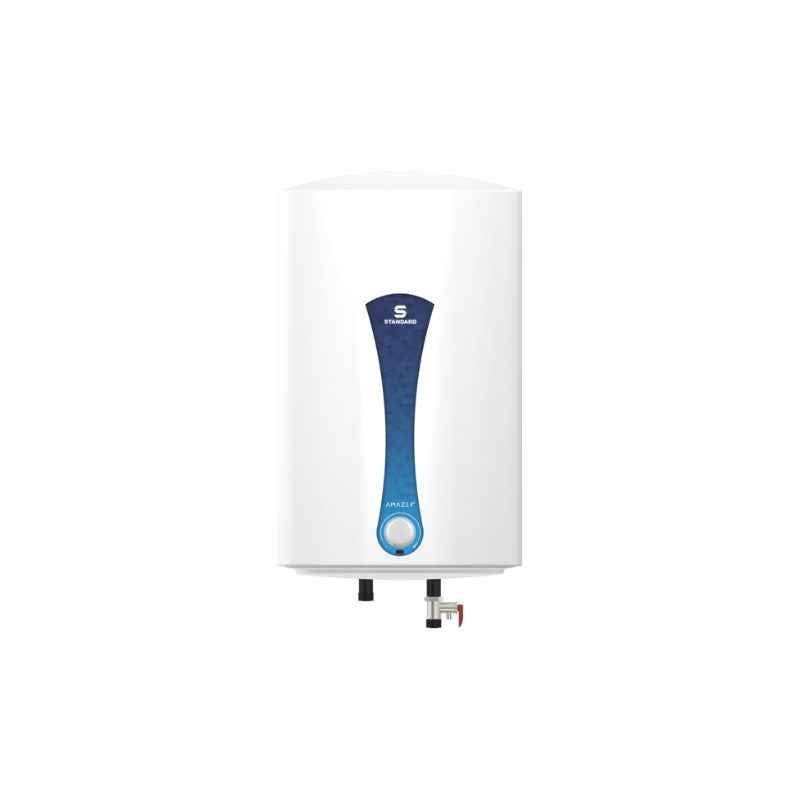 Standard Amazer 25 Litre White & Blue Storage Water Heater, GSWEAZSWB025