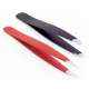 Arnav Combo of Black Slanted Tip & Red Pointed Tip Stainless Steel Tweezers, OSB-310202