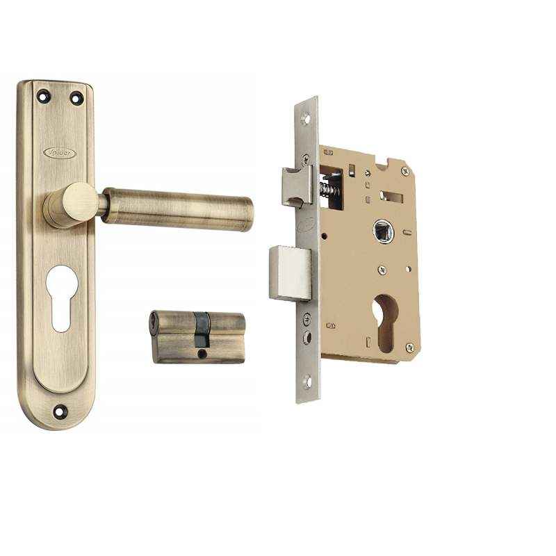 Spider Steel Mortice Lock Set with 3 Key, SZ01SAB + SCLAAB
