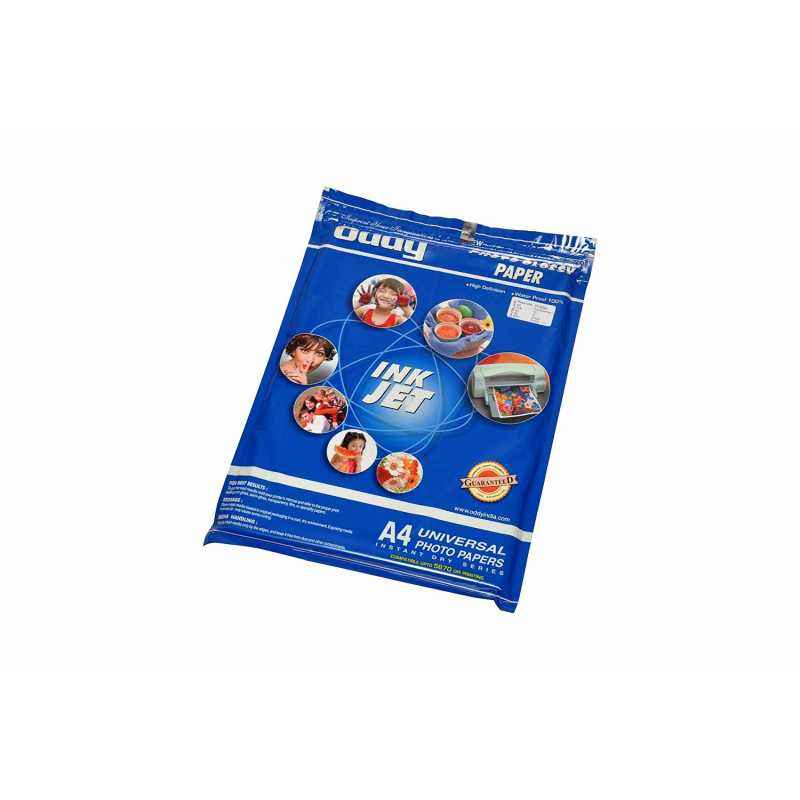 Oddy 210x297mm Coated Glossy Paper for All Inkjet Printers, PG260A4-20 (Pack of 20)