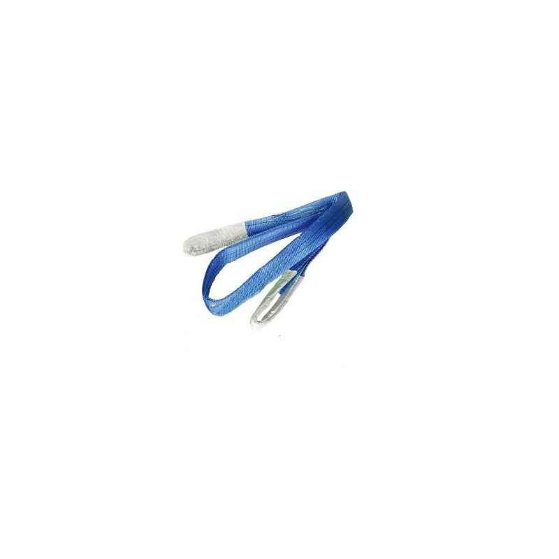 Cranlik Double Ply Polyster 8 Ton Blue Webbing Slings, Length: 4 m
