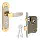 Sardar 8 Inch Silver & Gold Mortise Door Lock Set, BMH 322