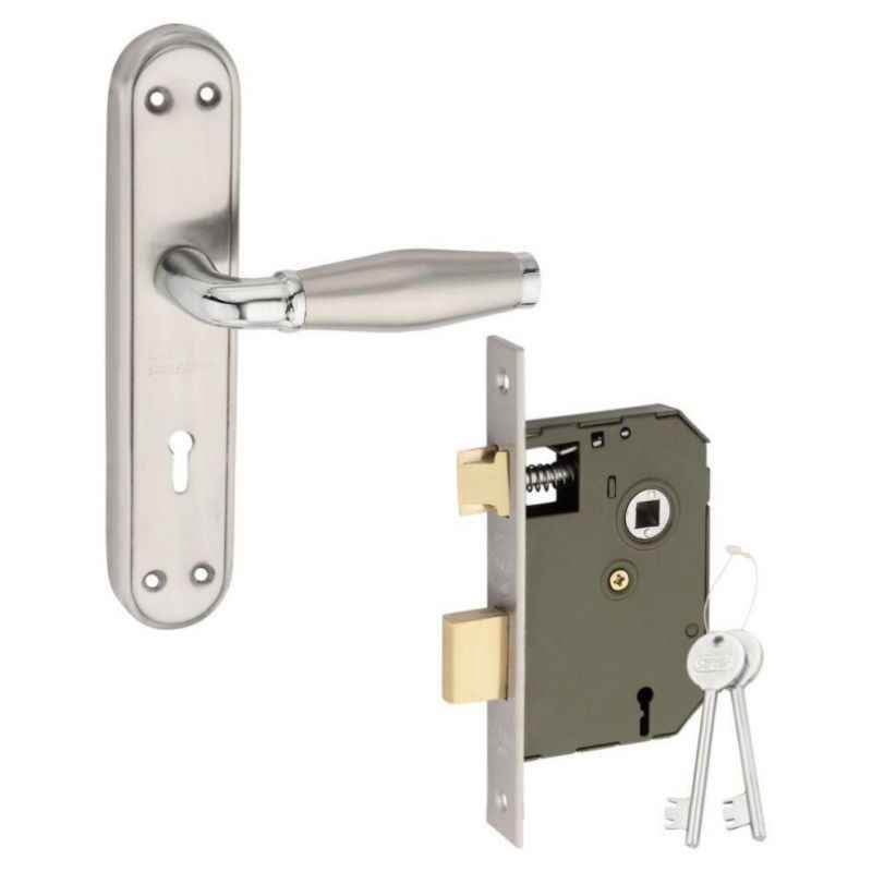 Sardar 8 Inch Stainless Steel Silver Mortise Door Lock Set, SMH 401