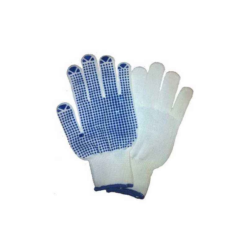 Safari Blue Dotted Hand Gloves (Pack of 12)