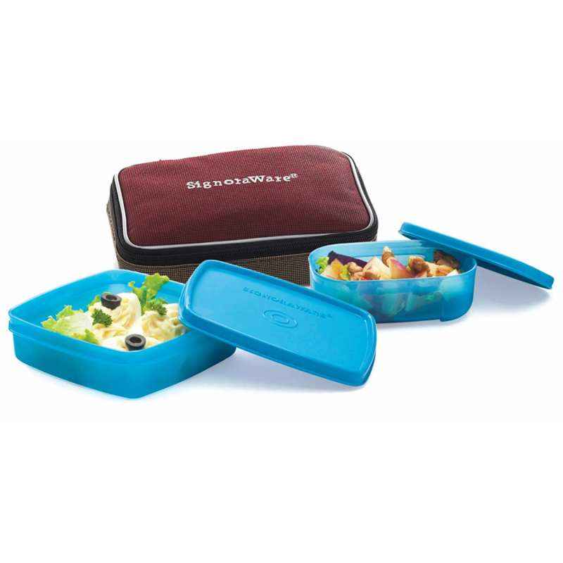 Signoraware Compact Small Lunch Box with Bag