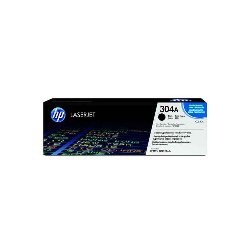 HP 304A Black LaserJet Print Cartridge, CC530A