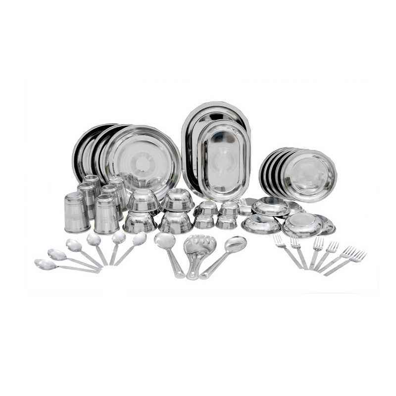 Scitek Complete Family Silver Stainless Steel Dinner Set