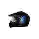 Vega Dull Black Blue Off Road Ranger Motorsports Helmet, Size (Large, 600 mm)