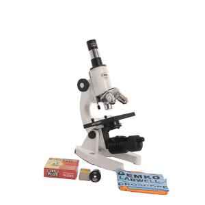 Gemko Labwell Compound Microscope with LED Lamp Batteries, Blank Slide Kit, G-S-725-44