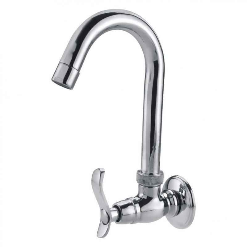 Riva Chrome Plated Swing Type Sinkcock with Flange, LC03
