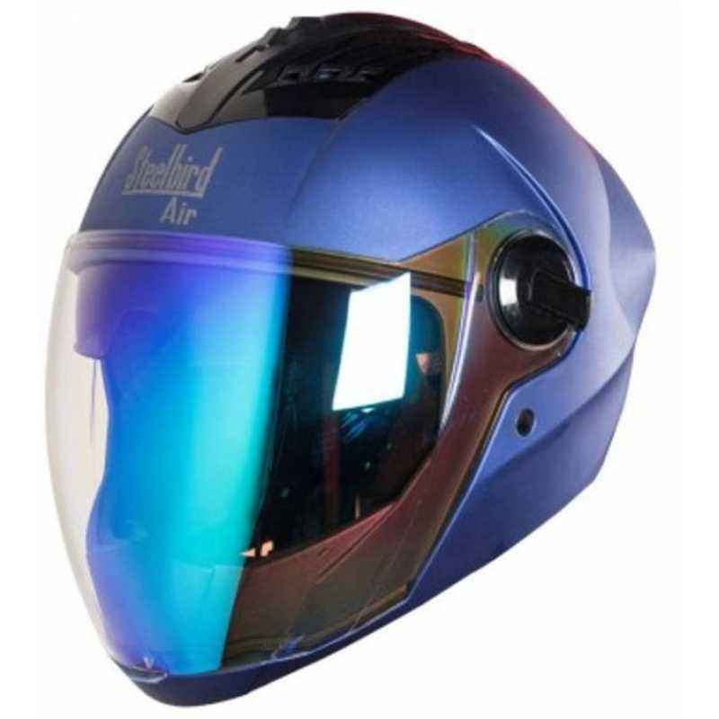 Steelbird SBA-2 DV Matt Yamaha Blue Full Face Night Vision Helmet, Size (Large, 600 mm)