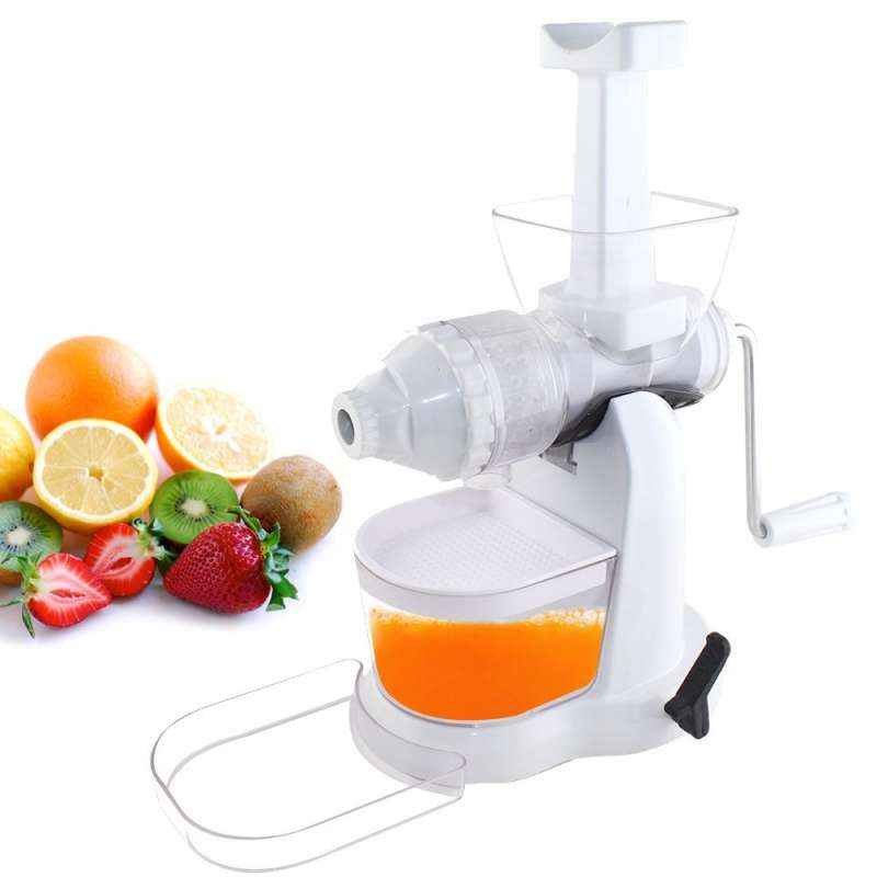 SM Pro-Grand White Manual Hand Fruit Juicer with Waste Collector