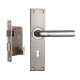 Plaza Jupiter Stainless Steel Finish Handle with 200mm Pin Cylinder Mortice Lock & 3 Keys