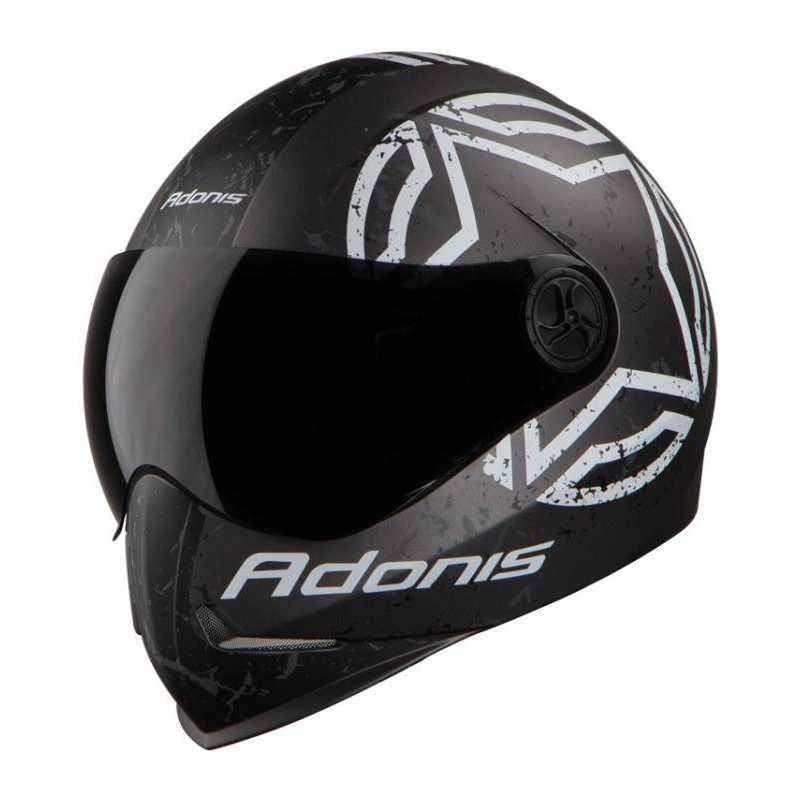 Steelbird Yooshopper SBH-1 Adonis Tropper Motorbike Charcoal Grey Full Face Helmet, Size (Medium, 580 mm)