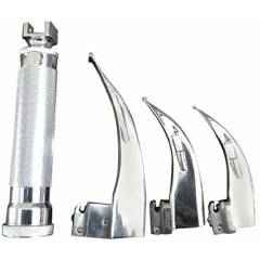 Shakuntla Laryngoscope Stainless Steel Set with Handle, Blade Size: 0, 1, 2