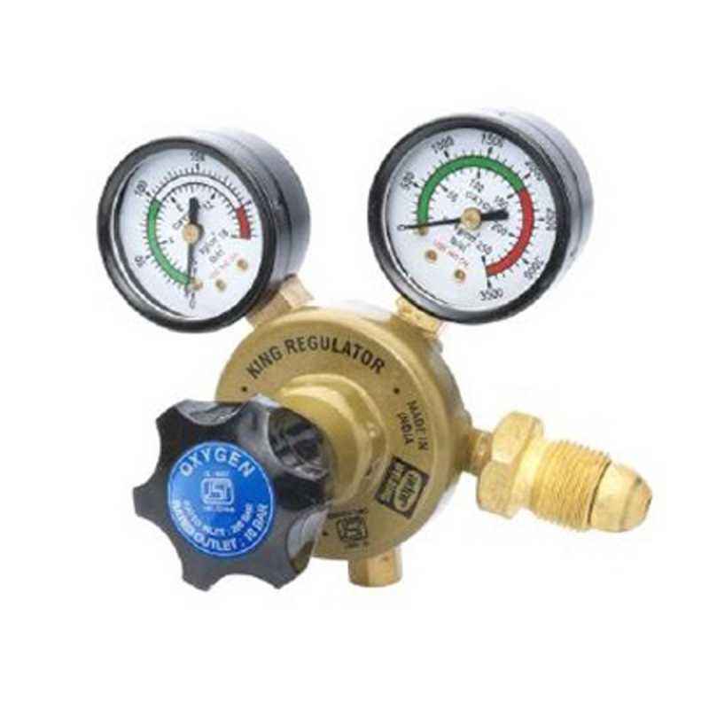 Ador King Single Stage Oxygen Gas Gas Regulator with Two Gauges