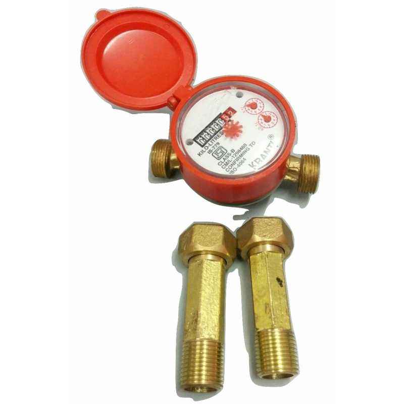 Kranti Single Jet Water Meter, MTC-64, Size: 15 mm